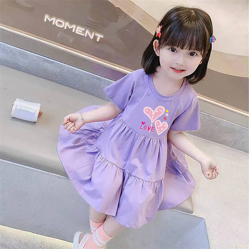 童装纯棉女童连衣裙淑女风宝宝裙子童装儿童公主裙夏季小童蛋糕裙
