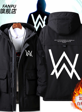 艾伦沃克嘉豪同款DJ潮faded周边羽绒服加厚外套男女冬季衣服上衣