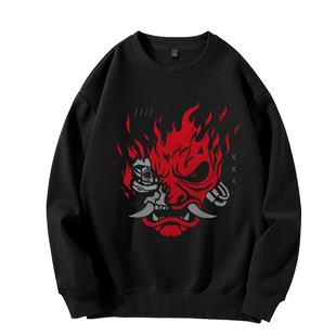 赛博朋克2077 Samurai主题圆领卫衣男女学生休闲衣服百搭上衣外套