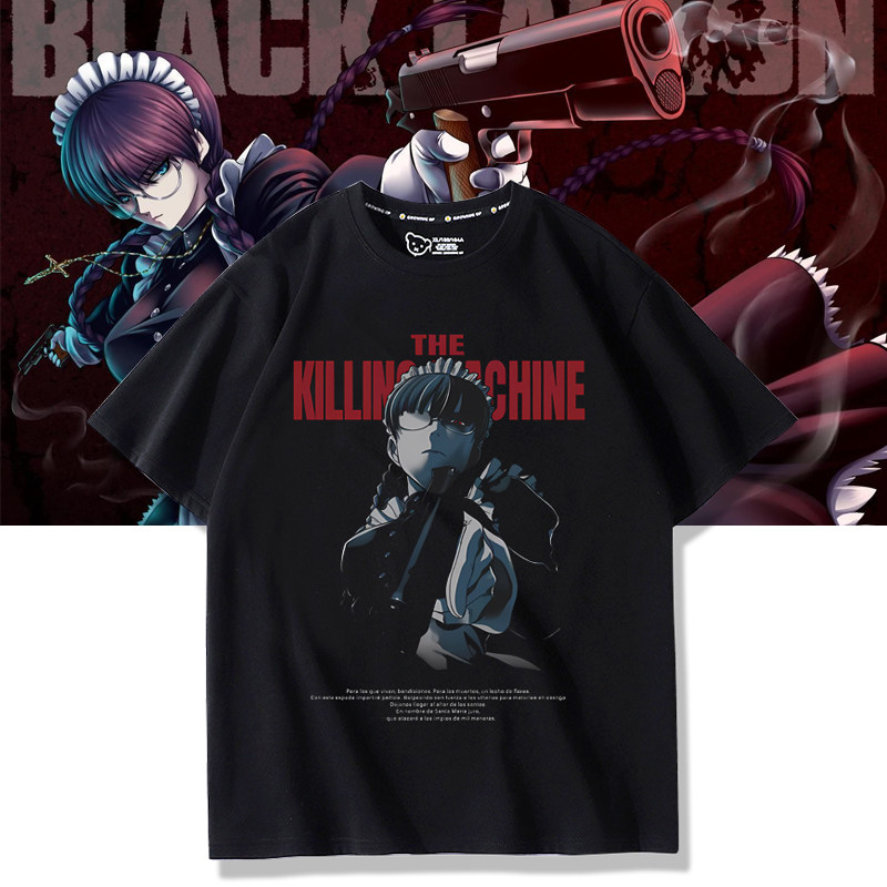 黑礁BLACK LAGOON 罗贝尔特动漫联名周边短袖T恤男女夏季衣服上衣