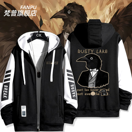 Rusty lake游戏锈湖周边乌鸦先生开衫卫衣外套男女秋冬衣服上衣潮