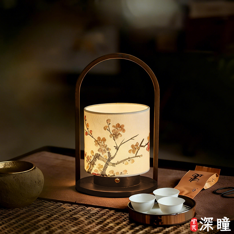 宋代美学新中式复古手绘装饰台灯