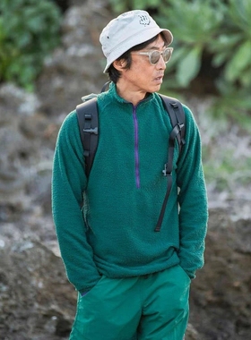 山道性价比之选Active Pullover轻量抓绒长袖动态保温立领夹克