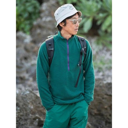 山道性价比之选Active Pullover轻量抓绒长袖动态保温立领夹克