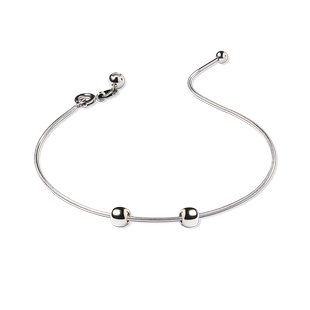 百搭针式细钛钢手链可穿玉石珍珠蜜蜡小孔转运珠diy半成品手绳