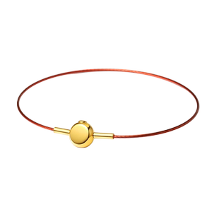 超细1毫米钢丝手绳女可穿小孔黄金转运珠编织皮绳手链本命年红绳