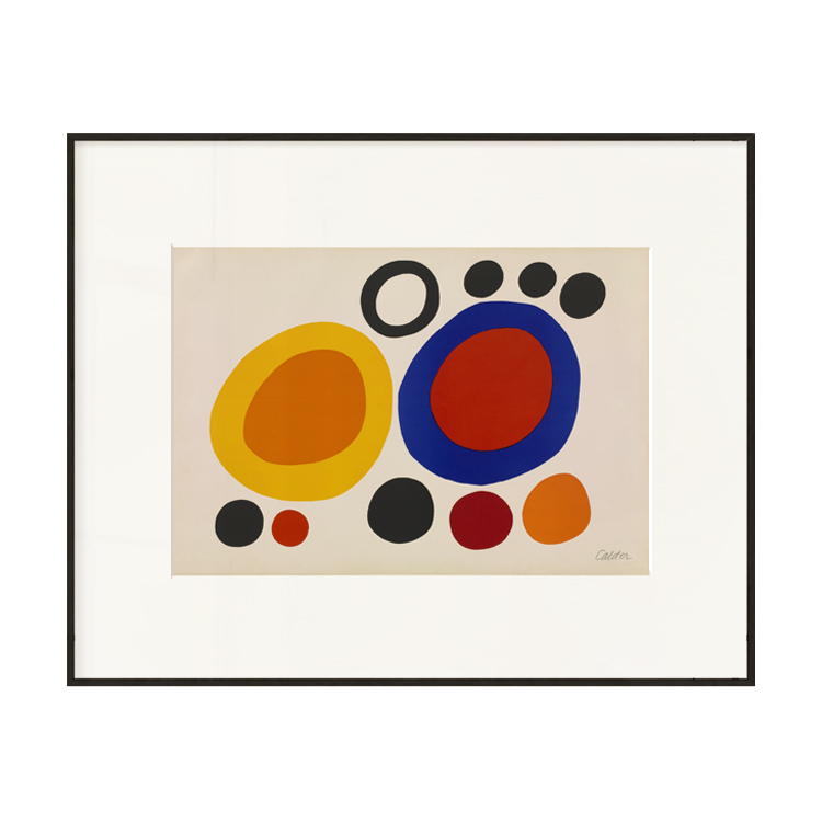 ALEXANDER CALDER 抽象艺术色块2挂画组合文艺装饰画餐厅书房图片