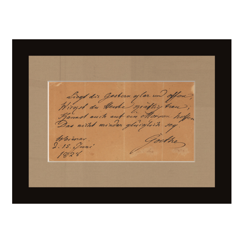 祝愿幸福 歌德的诗手稿复制装饰画乔迁礼品挂画名言祝福语伴手礼