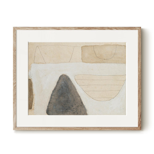 抽象风静物原木玄关书房装饰画