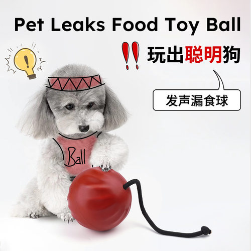跨境新款狗狗漏食球发声玩具宠物慢食球训练消耗精力解闷藏食玩具