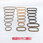 金属椭圆形口字扣箱包五金配件蛋形开口圈背带调节长方扣鞋 子辅料