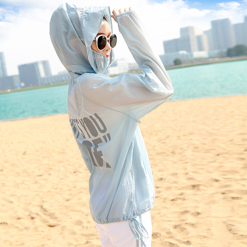 防晒衣女短款百搭2019夏季新款连帽字母印花防晒服长袖薄款外套潮在类目 女装/女士精品, 短外套中 - 来自Buy2taobao.com提供专业的淘宝代购服务
