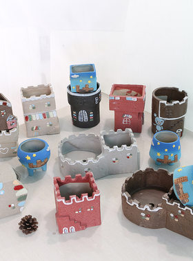 zakka创意小屋房子陶瓷粗陶瓷