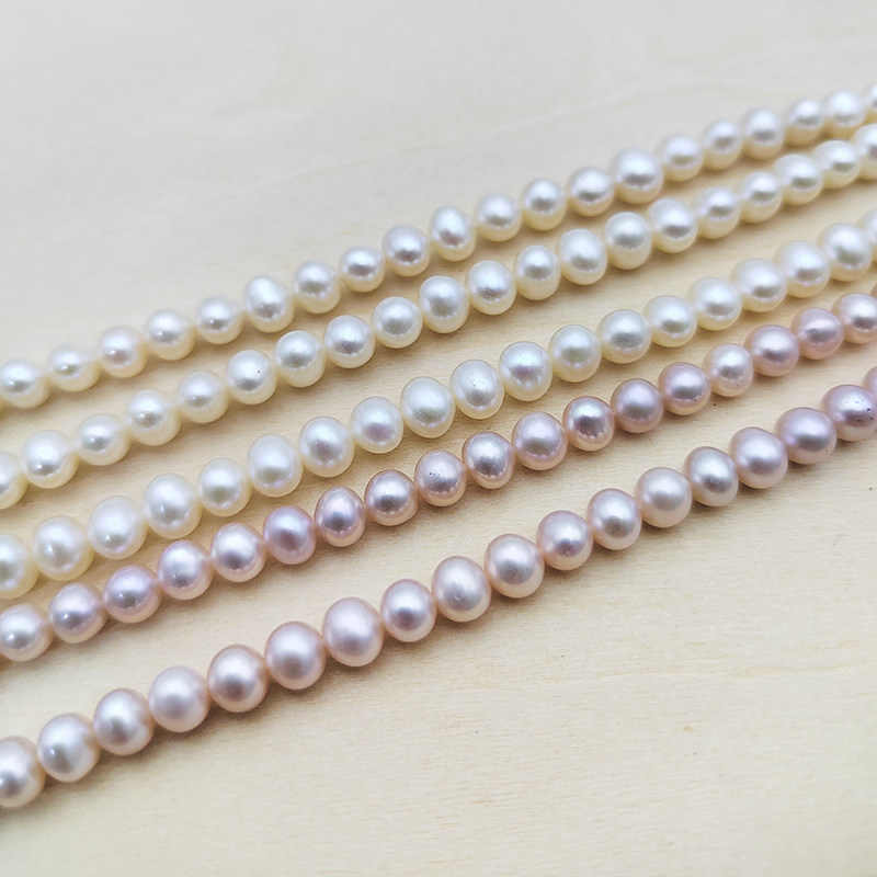 天然淡水珍珠DIY裸散珠材料鸡蛋形近圆形5-6mm半成品项链无瑕强光,饰品/流行首饰/时尚饰品新,其它首饰,淘宝优惠券,粉丝福利购,淘宝优惠卷
