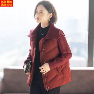 洋气妈妈冬季羽绒服冬装外套2025新款时尚红色上衣服中老年人女士