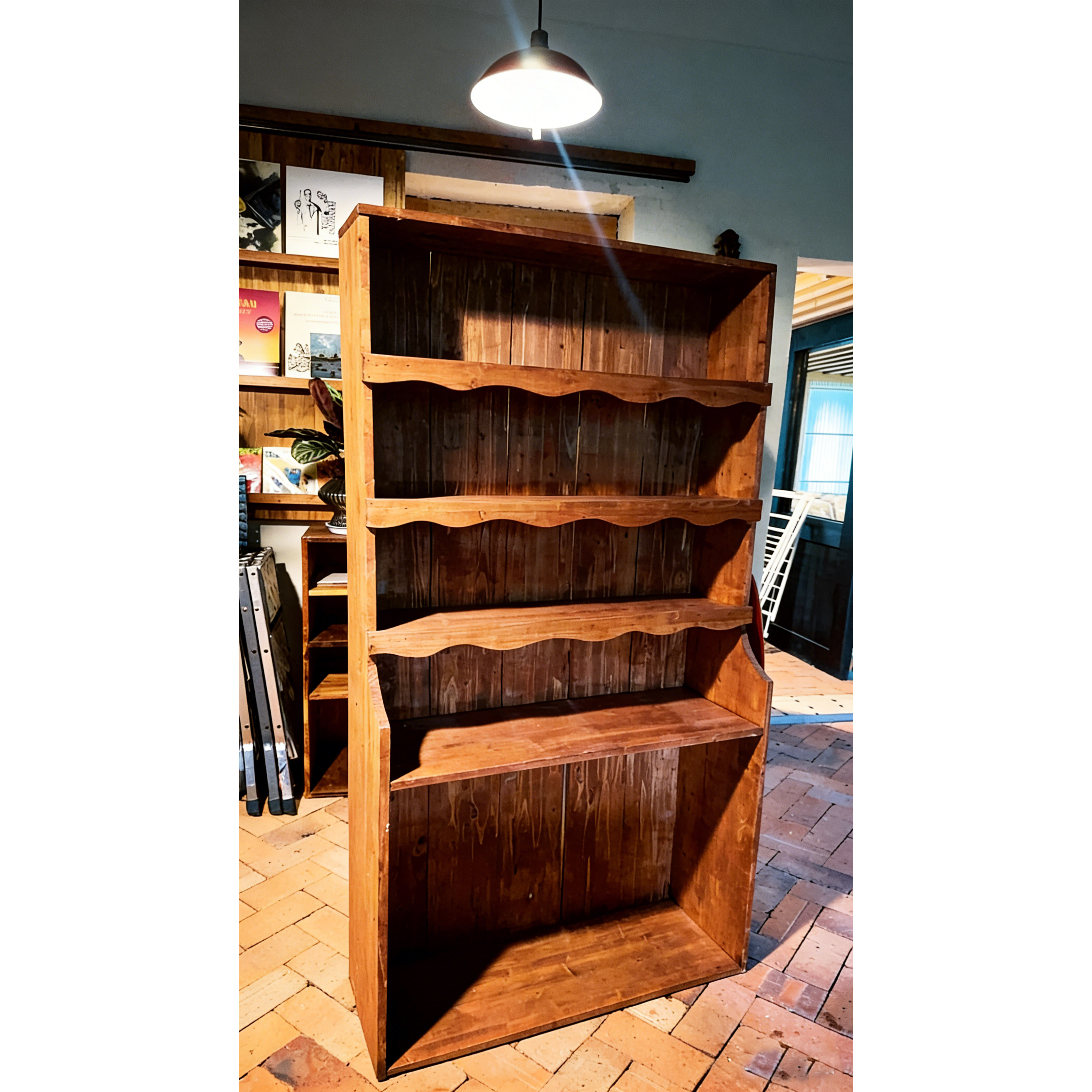 实木复古风花店收纳柜展示柜咖啡店酒吧茶叶店养生饰品店精品展柜