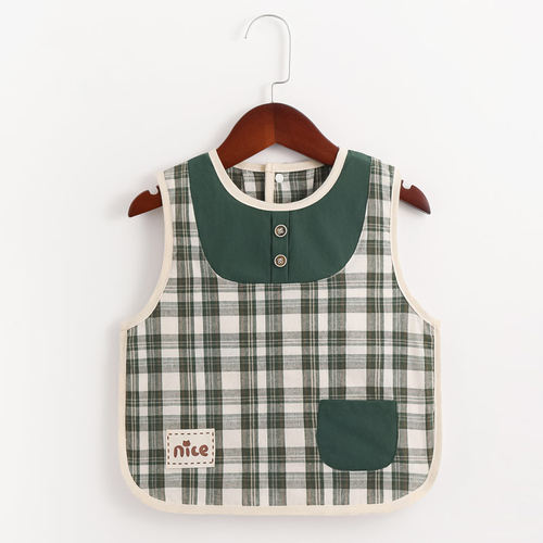 宝宝罩衣儿童围兜纯棉防水反穿衣