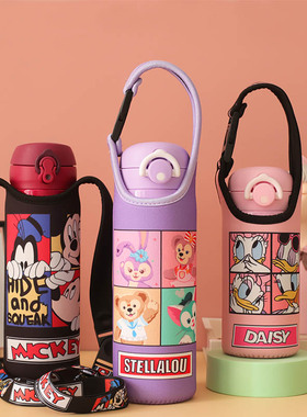 通用卡通儿童手提斜跨两用保温杯套适用象印350 500 600M魔膳袋子
