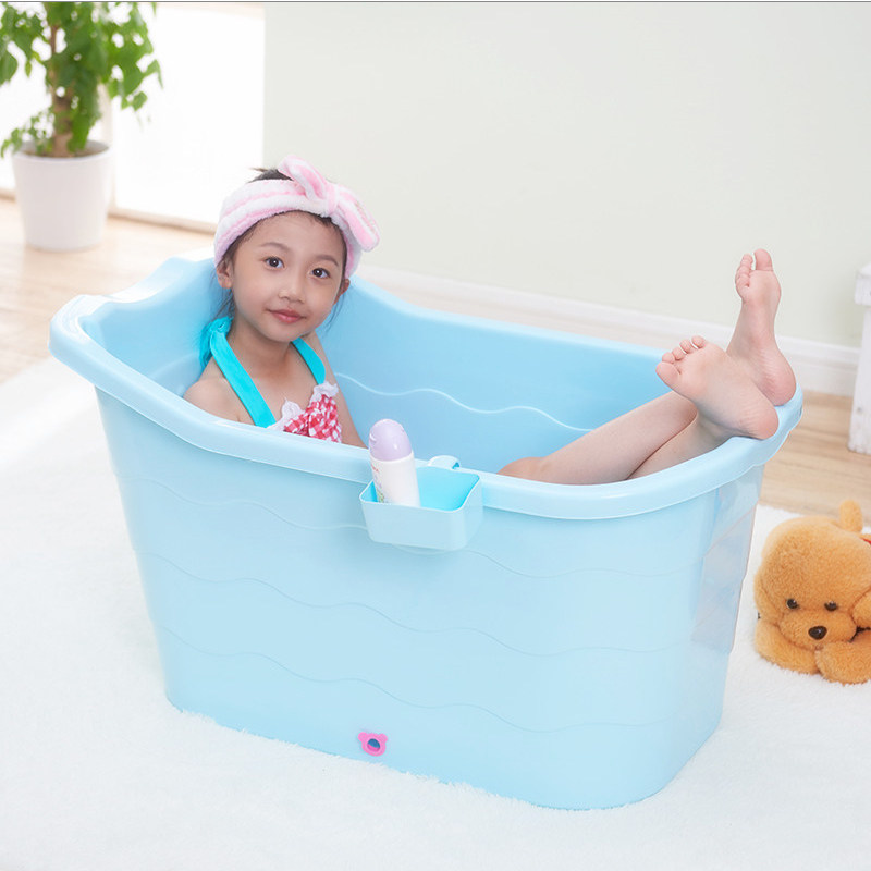 婴儿浴盆儿童浴桶大号加厚可坐躺宝宝洗澡桶超大保温塑料沐浴桶