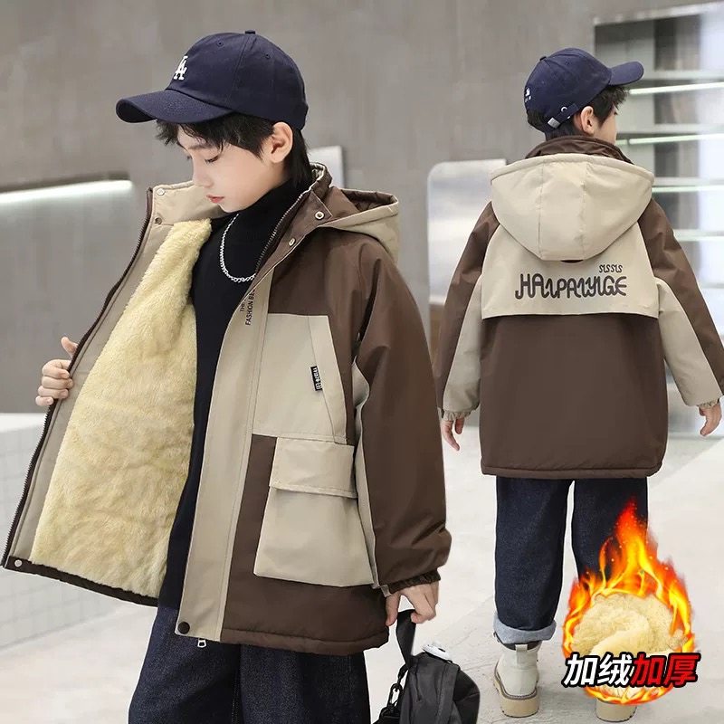 A05752（宝贝响当当）男女童加棉加厚仿兔毛5字派克服外套冲锋衣,童装/婴儿装/亲子装,普通外套,淘宝优惠券,粉丝福利购,淘宝优惠卷