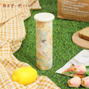 彩衣堂x夕米木子 国风可爱猫咪保温咖啡杯水杯子便携不锈钢学生女