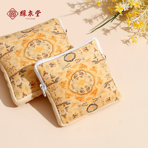 彩衣堂国风吉祥布袋小钱包零钱包