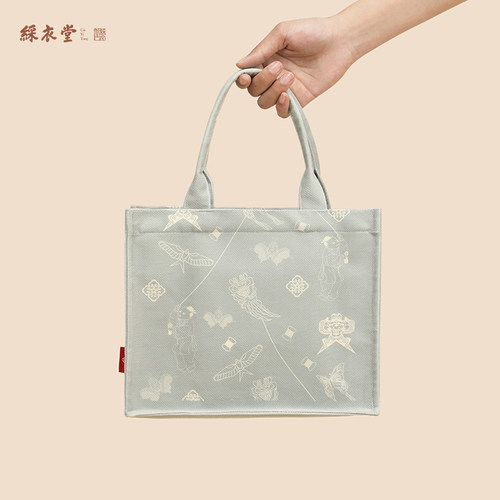 彩衣堂国风清新手拎方包书包
