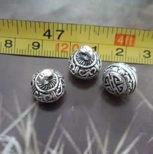 925纯银 手工银 旺财红火福禄寿好运吊坠配件1.25cm 曼谷银 泰银