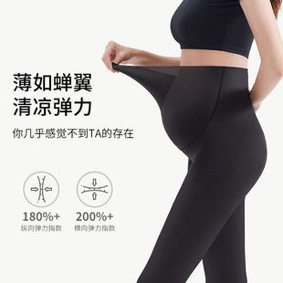 孕妇裤 打底裤 外穿裤 子怀孕期无痕托腹瑜伽裤 孕妇鲨鱼裤 春夏季 薄款
