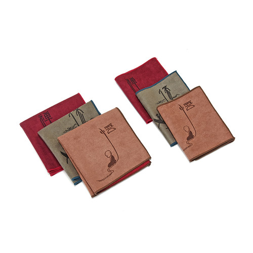 茶巾 布棉麻吸水茶布茶垫禅意鹿皮绒加厚茶具毛巾茶桌抹布养壶巾