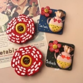 手绘马来西亚纪念品文创大王花长鼻猴亚庇沙巴sabah冰箱贴磁贴