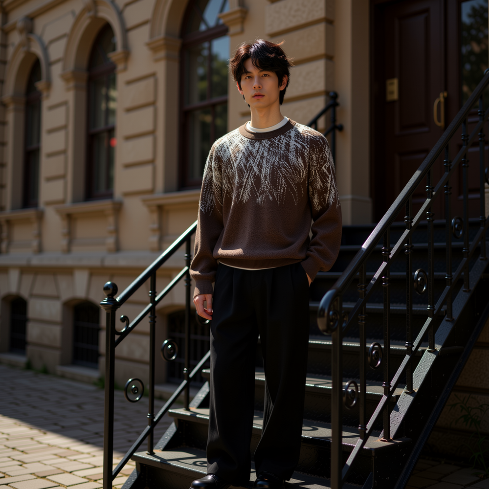 w2x毛呢针织衫设计感秋冬季新款上衣打底衫毛衣冬装加厚保暖长袖