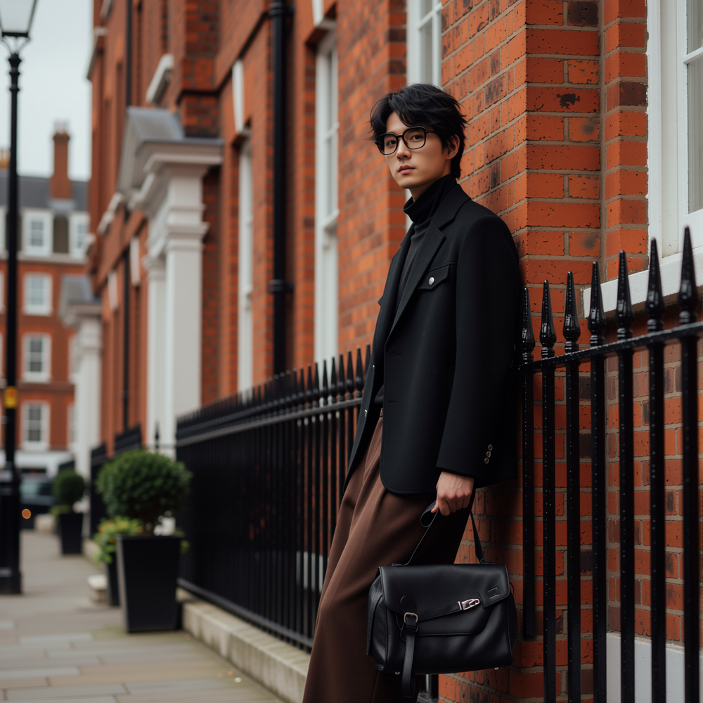 w2x时尚保暖毛呢大衣加厚款冬季新款西装通勤男士西服呢子外套男