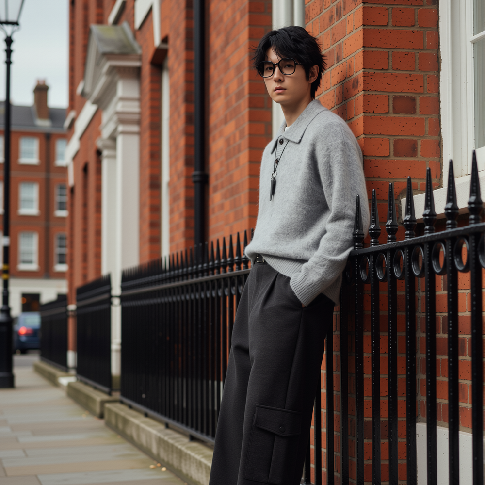 w2x针织上衣秋冬季新款男士毛衣内搭保暖打底衫男装长袖加厚冬装