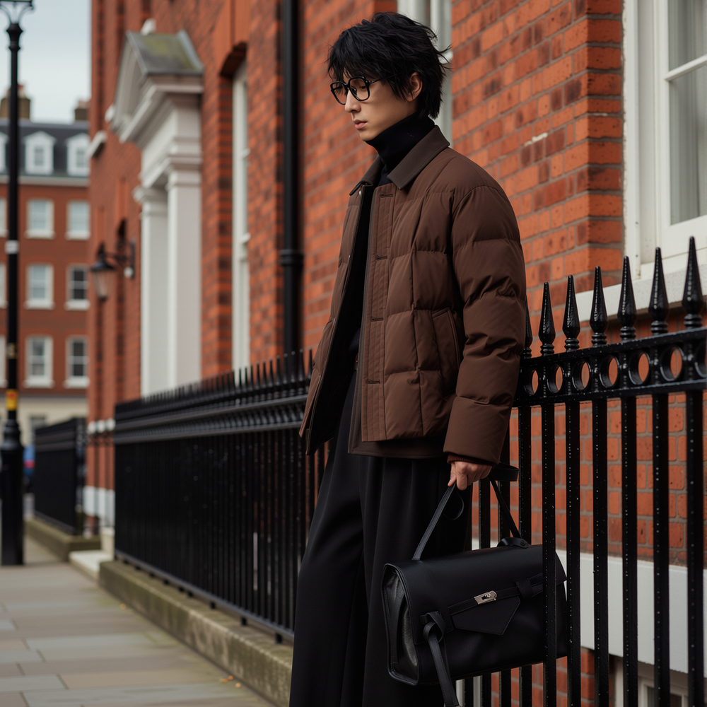 w2x轻薄排骨羽绒服鸭绒假两件韩版休闲短款冬季新款外套保暖男装