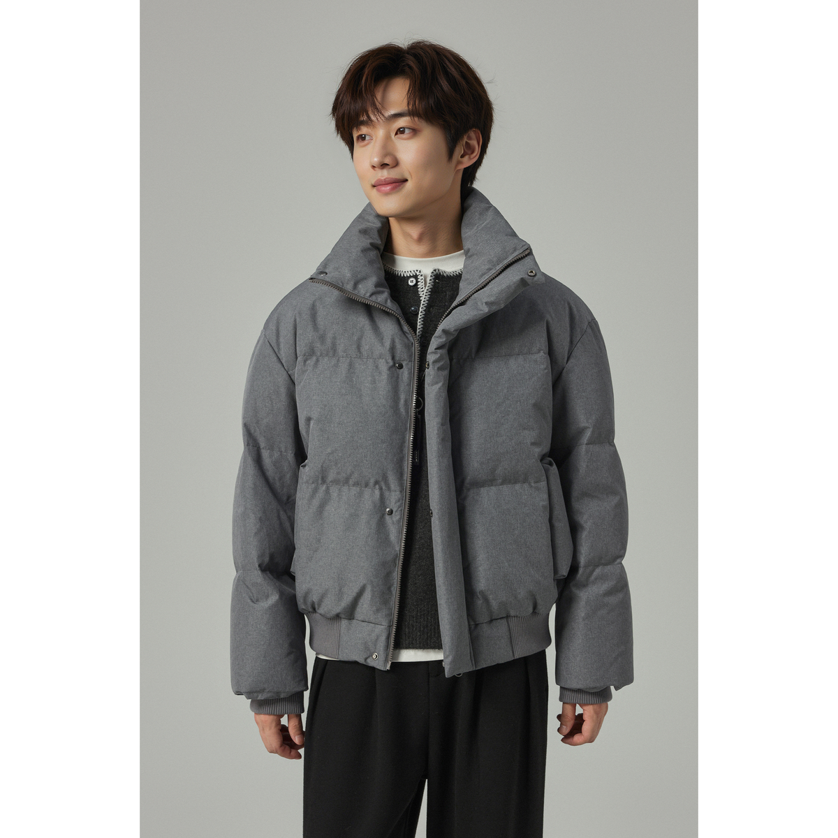 冬季加厚立领羽绒服短款面包服