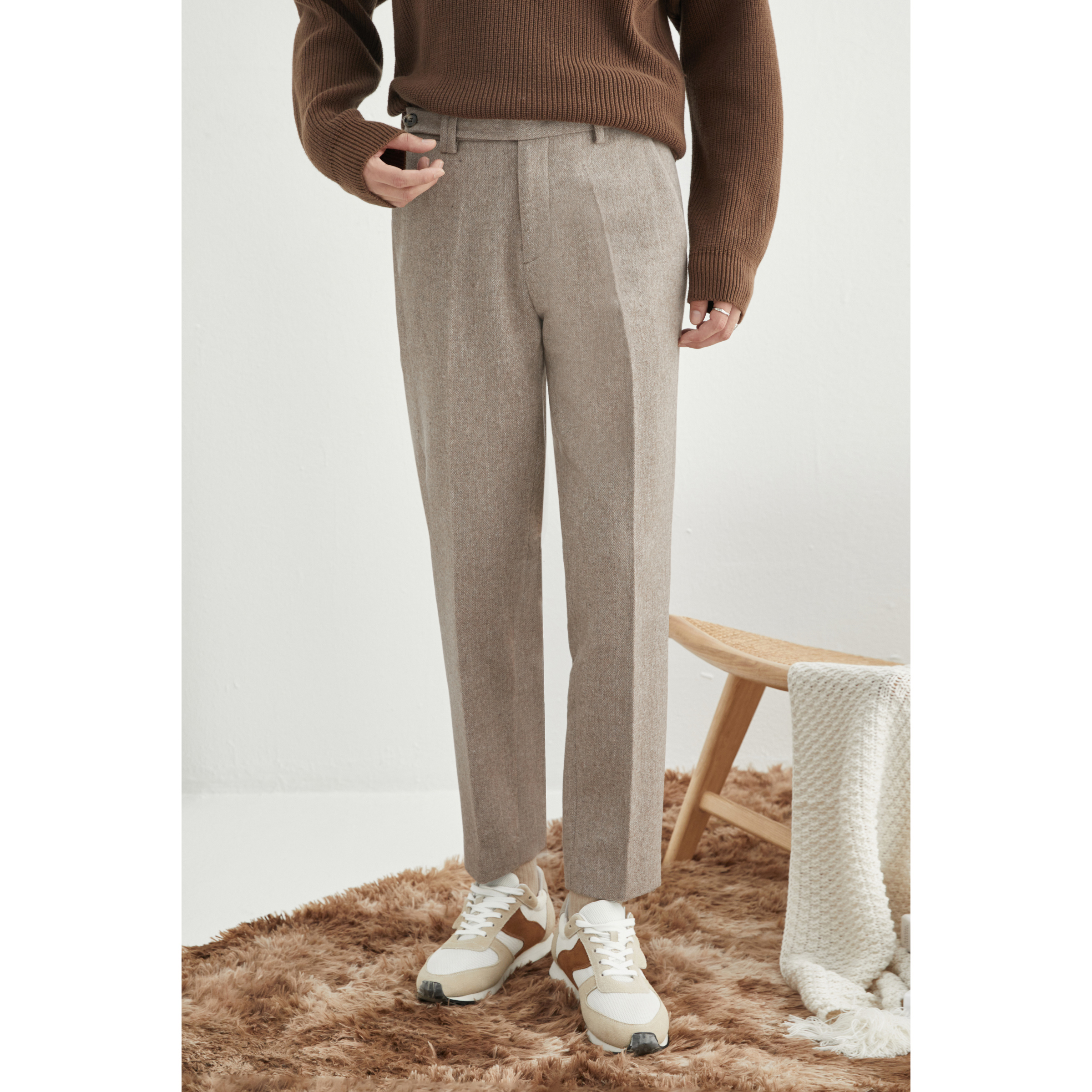 w2x绵羊毛休闲裤加厚西装裤商务