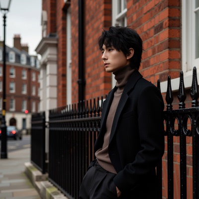 w2x男款双面羊毛呢大衣秋冬季新款加厚冬装中长款风衣外套男装潮