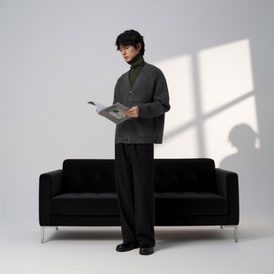 男装 新款 加厚男士 毛衣外套开衫 线衣保暖 w2x秋冬季 冬装 毛呢针织衫