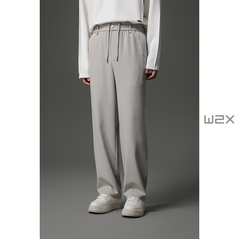 秋季新款松紧腰抽绳休闲裤