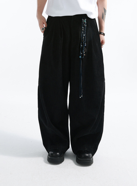 「GRNL」散步日志 360克天丝雪花绒慵懒垂感阔腿气球裤