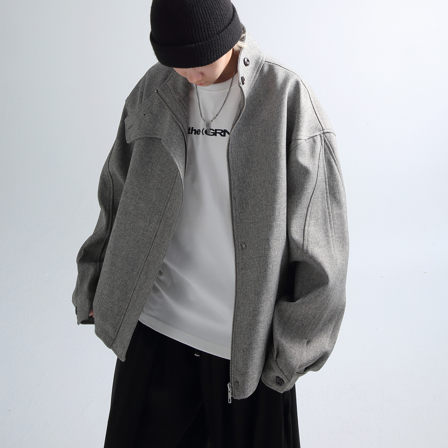 GRNL无性别弯刀廓形结构腔调夹克