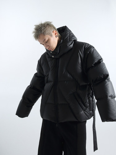 宇航太空舱可拆卸帽/袖羽绒服