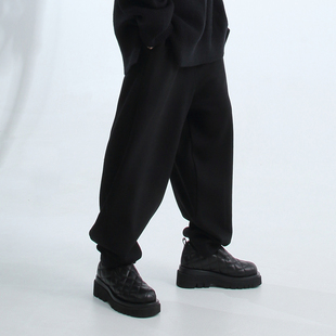 括弧慵懒零束缚休闲裤 「GRNL」原创基本极简百搭阔腿裤 男女同款