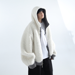 「GRNL」御寒王 巨重磅1500g保暖加绒加厚廓形连帽卫衣外套男女款