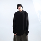 「GRNL」实用honey 40支棉混纺起绒面堆堆半高领打底长袖 TEE男女