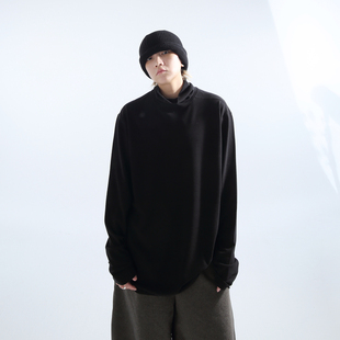 「GRNL」实用honey TEE男女 40支棉混纺起绒面堆堆半高领打底长袖