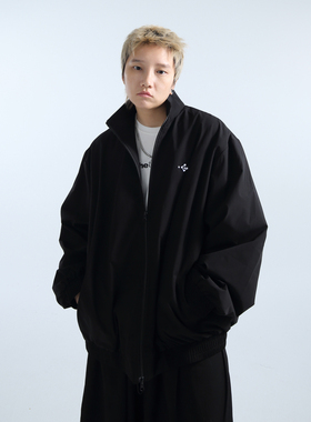 「GRNL」廓形玩咖 oversize抗皱免烫立领宽肩夹克大外套 男女同款