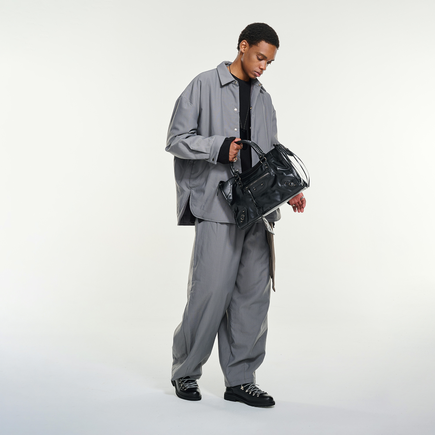 「GRNL」温暖守护 男女同款不显臃肿巨显瘦杨桃廓形阔腿加厚棉裤