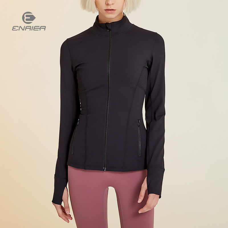 ENAIER fashion Yoga suit Autumn and winter new pattern Fitness wear Self cultivation Quick drying coat Jacobs motion run jacketin the Sportswear/Casual Clothing , Sports jacket/Coat  category - from Buy2taobao.com to provide professional Taobao agent buy service